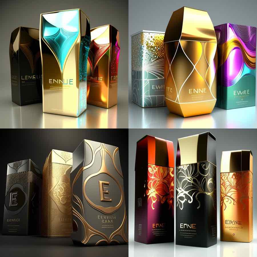 Close-up of premium packaging with UV embellishment and special-effects finishes